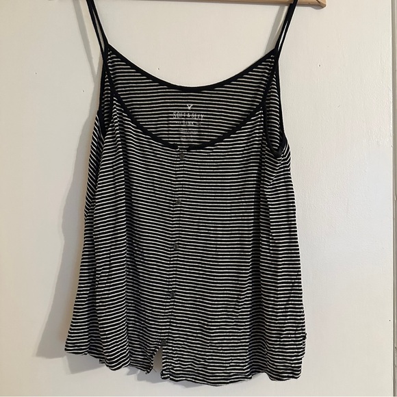 American eagle outfitters Soft & Sexy striped tank women L - Picture 1 of 5